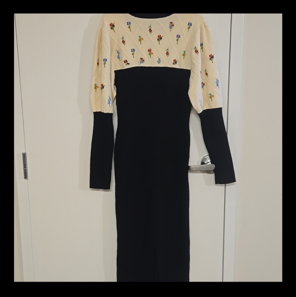 Maeve Embroidered Sweater Dress - Picture 7 of 12